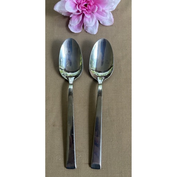 Mikasa Other - Mikasa Serving Spoons Set Of 2 Stainless Steel 7 3/4" Glossy Finish